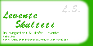 levente skulteti business card
