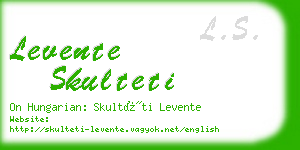 levente skulteti business card